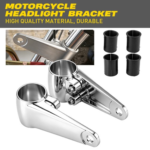 Motorbike headlight fork mount - headlight,