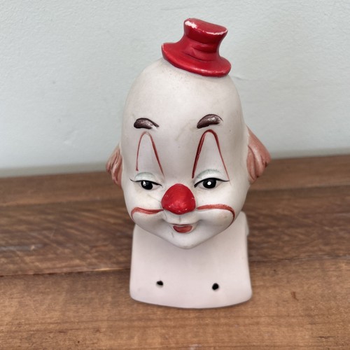 Vintage bisque porcelain clown - vintage,