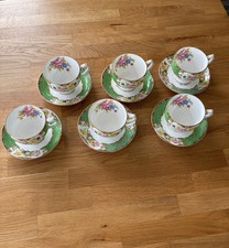 Grosvenor Jackson & Gosling Set Of 6 Cups & Saucers 1940s *EXCELLENT*