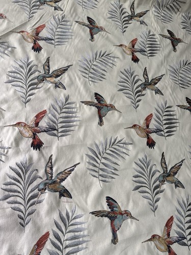 Embroidered hummingbird fabric - hummingbird,