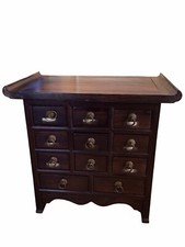Vintage Asian Style Apothecary/ Jewellery/Night Table Storage 11 Drawers L33xH39