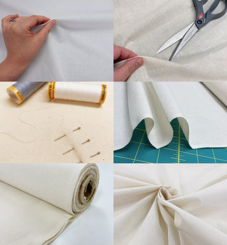 Cotton calico fabric natural - cotton,