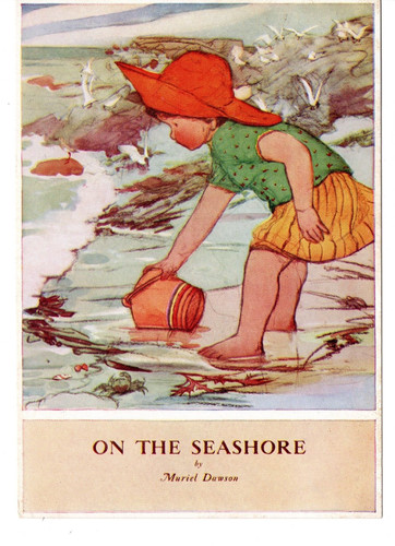 Little girl seashore - seashore, w/