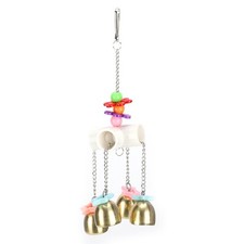 Cute Parrots Toy Bird Play Bite Hanging Bell Bird Cage Decoration Toy Access BS