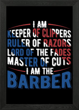 Barber Hairdresser Framed Wall
