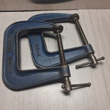 2 x Record Deep Throat 122-4" G Clamps  Made in England Woodworking Welding