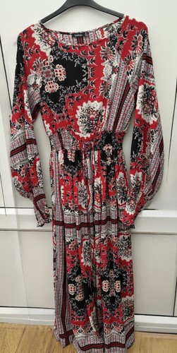 Boohoo red scarf - print, maxi