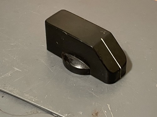 Vintage bakelite black - black, knob