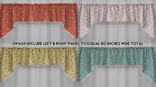 Spring flowers valances - flowers,