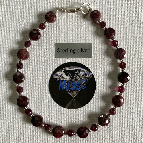 Garnet and 925 - garnet,