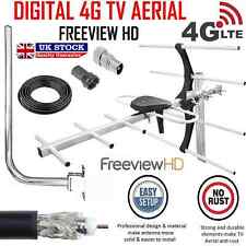 4G DIGITAL TV AERIAL KIT FREEVIEW AND HD FOR INDOOR OUTDOOR OR LOFT INSTALLATION