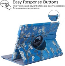 Apple iPad 9.7 5th/6th Gen 2017/2018 Case Cover 360° Rotating Apricot Blossom