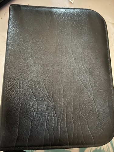 Black writing case - , leather