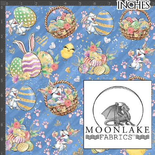 Easter bunny basket - easter, blue