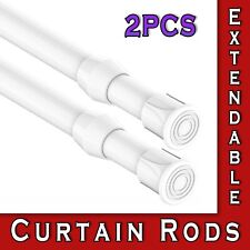 Extendable Net Curtain Rods Tension Pole Rail Voile Spring Loaded 82-150cm