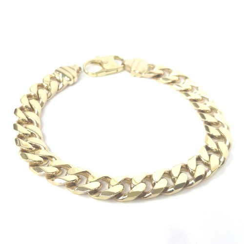 9ct gold curb - 9ct, men's