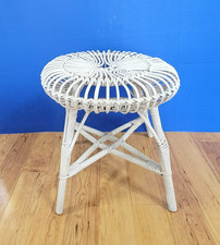 Vintage White Wicker Rattan