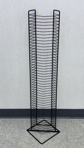 Black metal wire dvd tower - dvd,