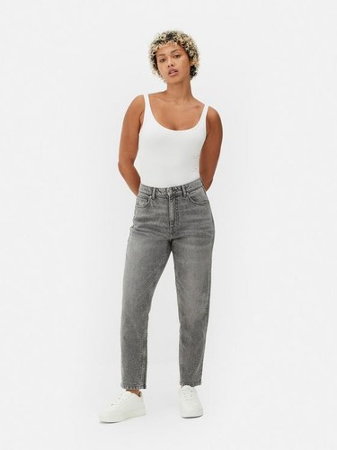Ladies high rise mom fit - rise, jeans