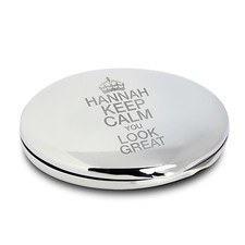 Laser Engraved Round Compact