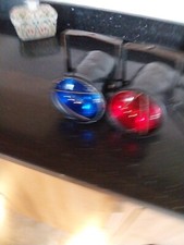 A Pair Of Par 36 Pinspots Both With Plastic Colour Gels For Retro Discos