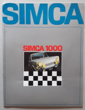 Simca 1000 Range Brochure 1968