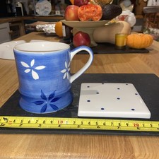 Whittard of Chelsea tea clipper mug blue floral and Tea clipper coffee coaster