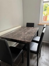 Dining Table Set with 4 Chairs