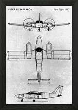 Piper PA24 SENECA Framed Wall