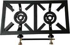 Cast Iron LPG Gas Burner Boiling Ring Catering Stove Camping Propane Double
