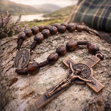 Handmade maple wooden rosary - wooden,