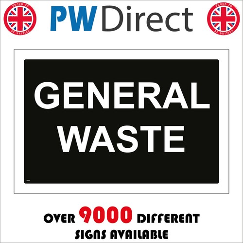 Sign general waste office - general,