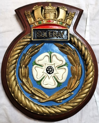 Hms solebay ship crest - hms,
