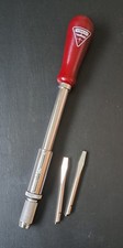Vintage Stanley Yankee 130B Ratchet Pump Screwdriver with Bag & Bits - German
