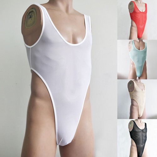 Mens see through thong - see,