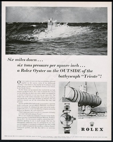 1960 rolex submariner marianas - 1960,