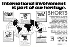 Shorts Aerospace Co With Seacat & Skyvan Belfast London Vtg Magazine Print Ad