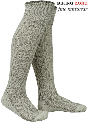 White brown bavarian socks - /,