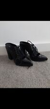 Goth Witch Shoe Lace up Mule Heel Size 4