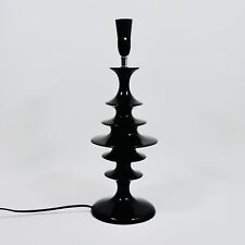 MAISON Black Resin Tiered PAGODA Table Lamp Vintage Hooped Style