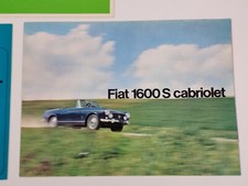 Vintage Fiat Brochures 1600 S