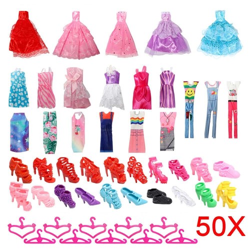 50pcs barbie doll clothes - barbie,