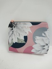 Ted Baker London Pink Floral Makeup Toiletry Bag with Tassel Zip Closure