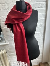 Brora Pure Cashmere Scarf in Cherry Red  BNWOT RRP £215
