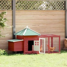 Chicken Coop with Nest Box Red