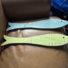 Bin 2 X Fish Decoration Wooden