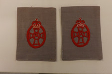 2 MILITARY CLOTH BADGES QARANC