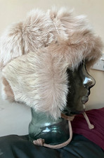 REAL SHEEPSKIN SHEARLING FUR TRAPPER HAT MEDIUM MADE IN UK STUNNING NEW