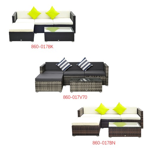 Pieces rattan sofa - 5,