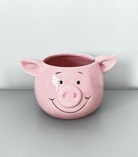 MARKS & SPENCER VGC PINK PERCY PIG CERAMIC MINI PLANTER